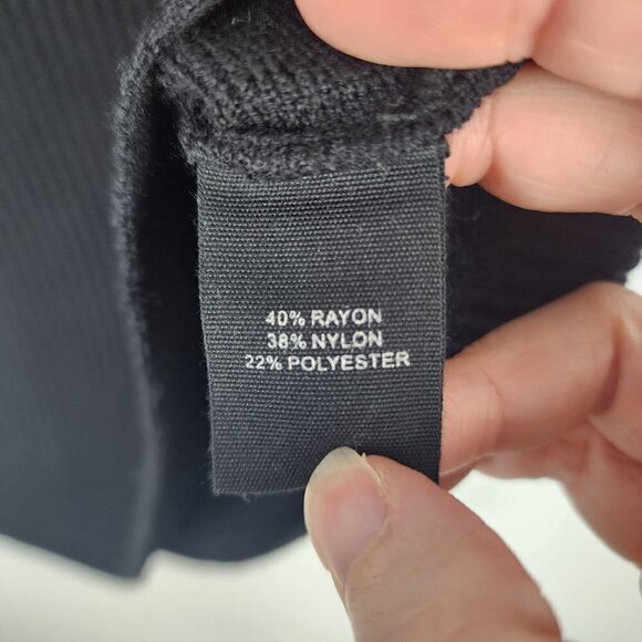 Marled Rounded Neck Ribbed Top M - Picture 3 of 6